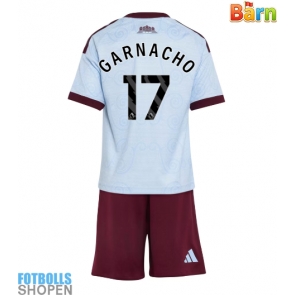 Billiga Aston Villa Alejandro Garnacho #17 Tredjeställ Barn 2026-27 Kortärmad (+ Korta byxor)